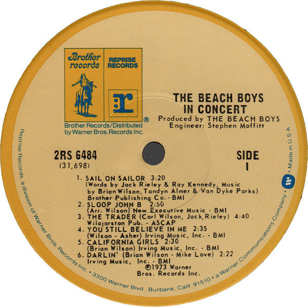 The Beach Boys : The Beach Boys In Concert (2xLP, Album, RE, Jac)
