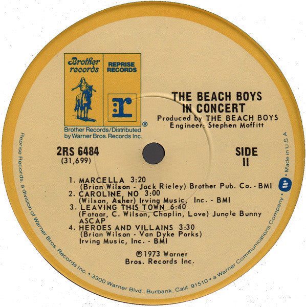 The Beach Boys : The Beach Boys In Concert (2xLP, Album, RE, Jac)