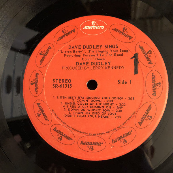 Dave Dudley : Dave Dudley Sings "Listen Betty, I'm Singing Your Song" (LP, Album)