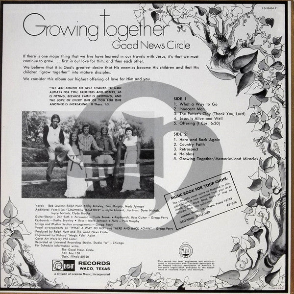 The Good News Circle : Growing Together (LP, Album)