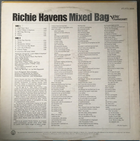 Richie Havens : Mixed Bag (LP, Album)
