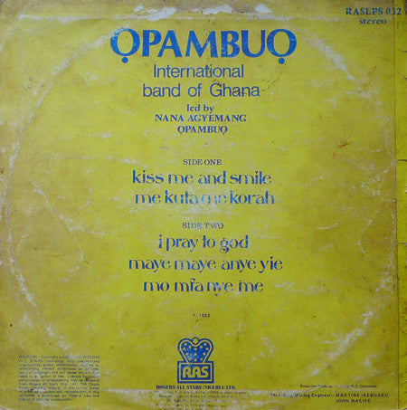 Opambuo International Band Of Ghana : Kiss Me And Smile (LP, Album)