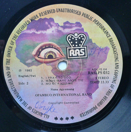 Opambuo International Band Of Ghana : Kiss Me And Smile (LP, Album)