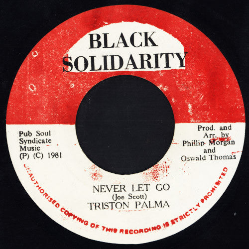 Tristan Palmer : Never Let Go (7")