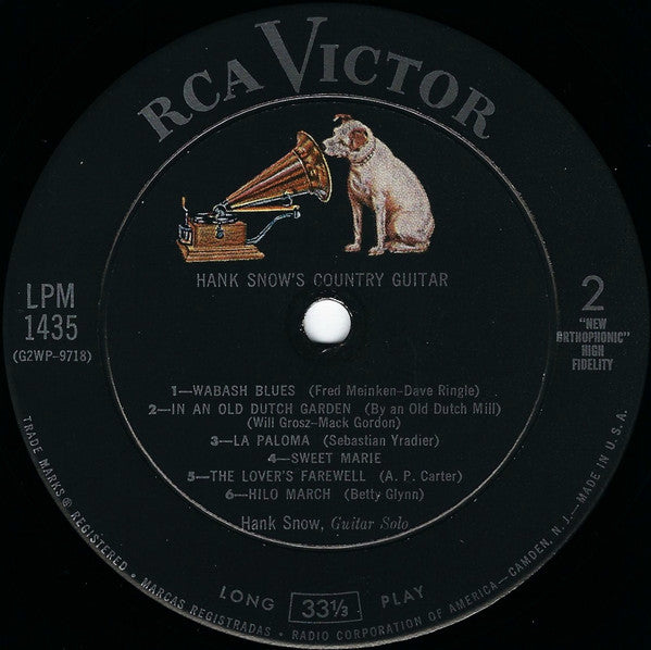 Hank Snow : Hank Snow's Country Guitar (LP, Album, Mono, Ind)