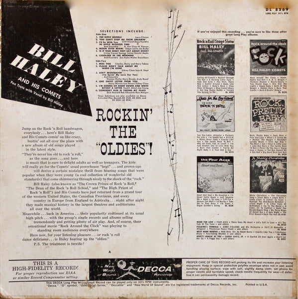 Bill Haley And His Comets : Rockin' The "Oldies"! (LP, Album, Mono)