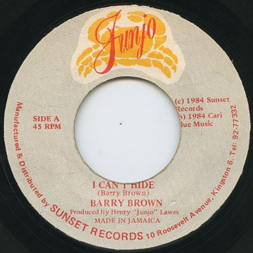 Barry Brown : I Can't Hide (7", Single)