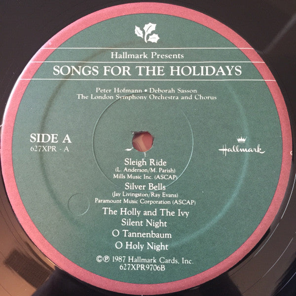 Peter Hofmann / Deborah Sasson, London Symphony Orchestra And London Symphony Chorus : Hallmark Presents Songs For The Holidays (LP, Album)
