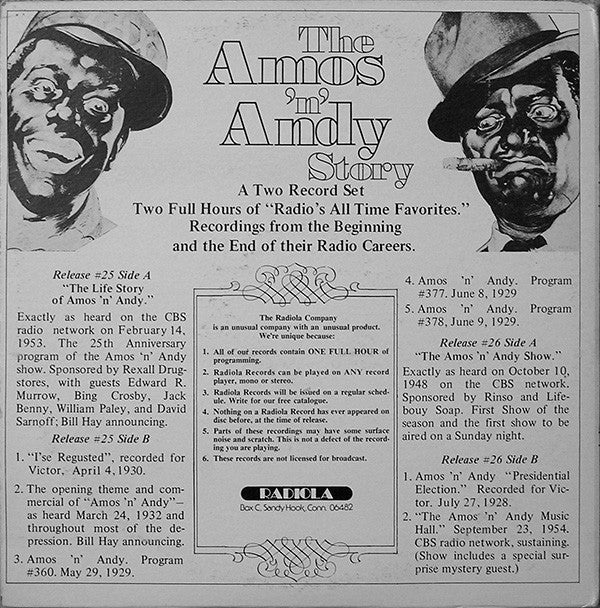 Amos 'N Andy : The Amos 'N Andy Story (2xLP, Comp)