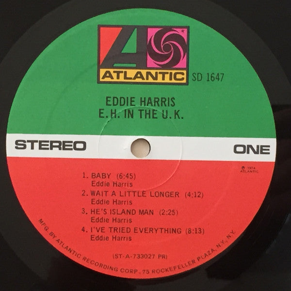 Eddie Harris : E.H. In The U.K. (LP, Album, PR)