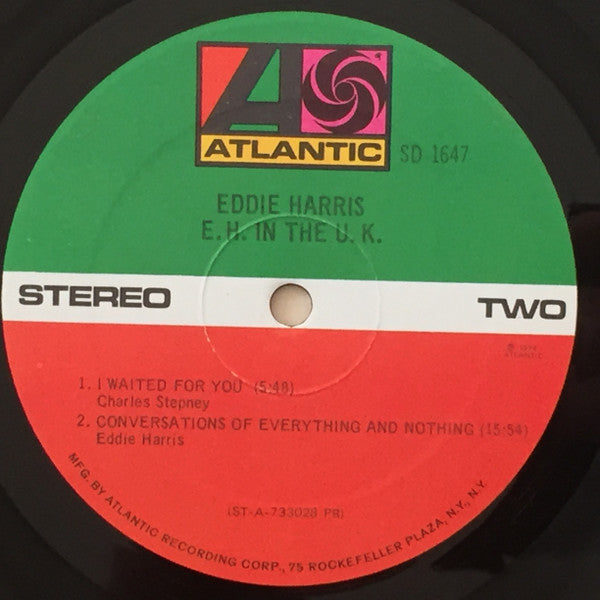 Eddie Harris : E.H. In The U.K. (LP, Album, PR)