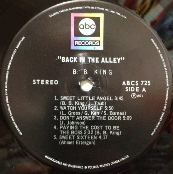 B.B. King : Back In The Alley (LP, Comp)