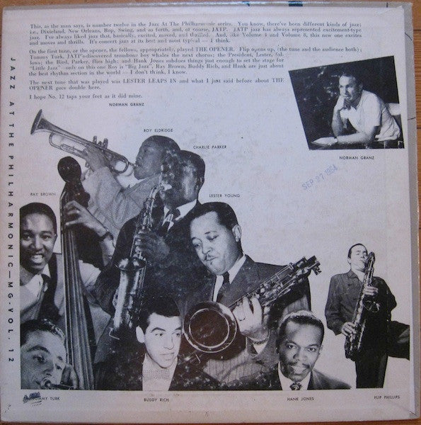 Jazz At The Philharmonic : Norman Granz' Jazz At The Philharmonic Vol. 12 (10")