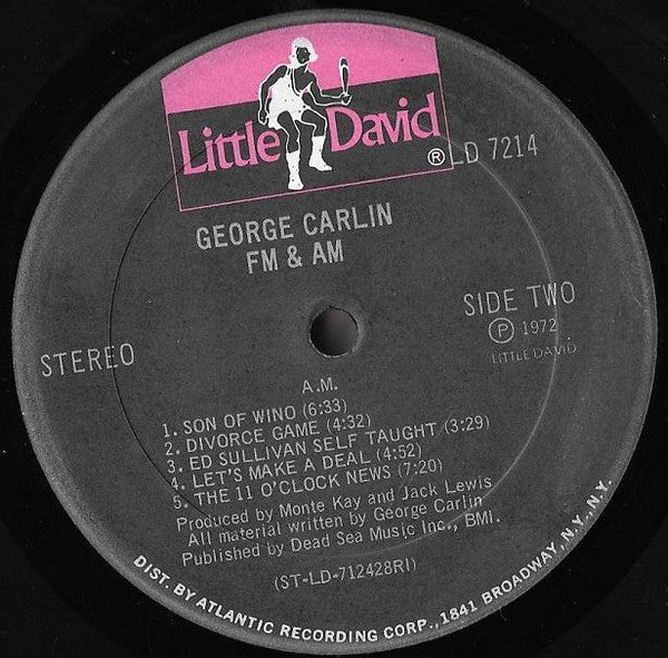 George Carlin : FM & AM (LP, Album, Ric)