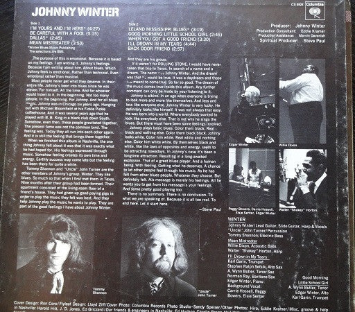 Johnny Winter : Johnny Winter (LP, Album, San)