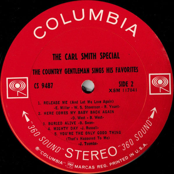 Carl Smith (3) : The Carl Smith Special (The Country Gentleman Sings His Favorites) (LP)
