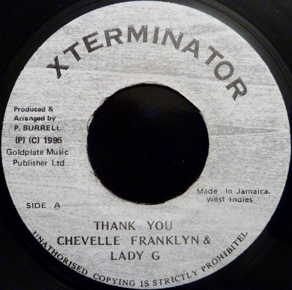 Chevelle Franklyn & Lady G : Thank You (7")