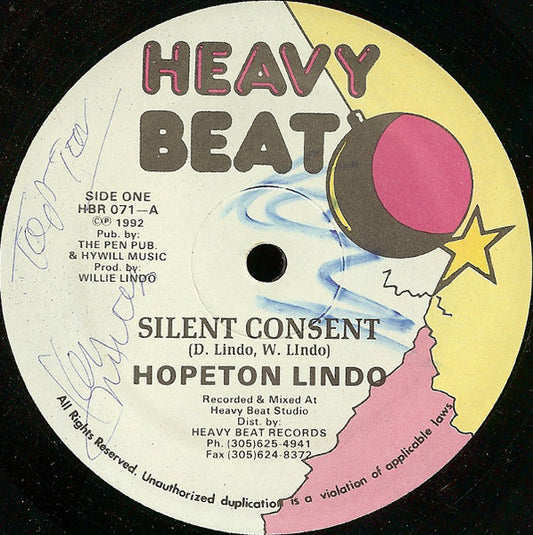 Hopeton Lindo : Silent Consent (12")