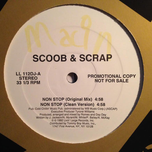 Big Scoob & Scrap Lover : Non Stop (12", Promo, Lab)