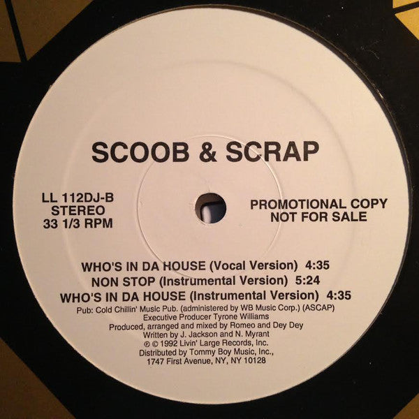 Big Scoob & Scrap Lover : Non Stop (12", Promo, Lab)