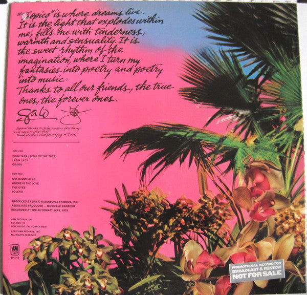 Gato Barbieri : Tropico (LP, Album, Promo)