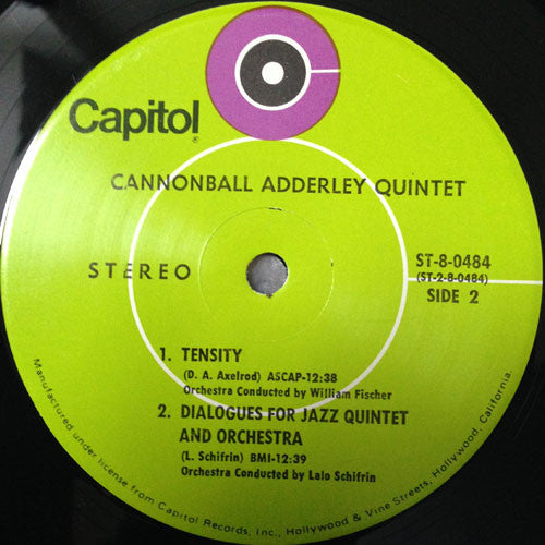 The Cannonball Adderley Quintet : The Cannonball Adderley Quintet And Orchestra (LP, Album)