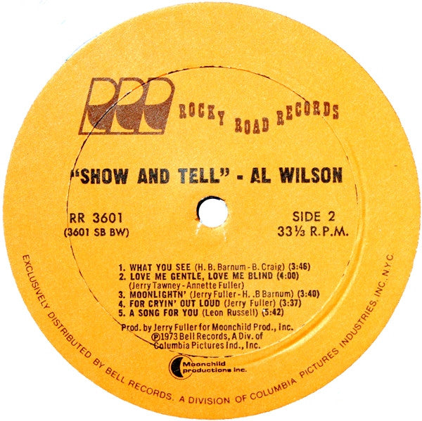 Al Wilson : Show And Tell (LP, Album, Ter)