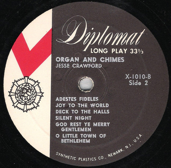Jesse Crawford : The Organ & Chimes Of Christmas (LP, Album, Mono)