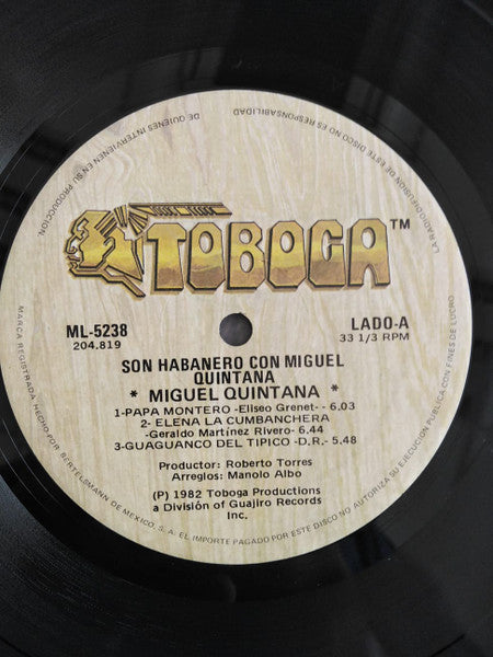 Miguel Quintana : Son Habanero (LP, Album)