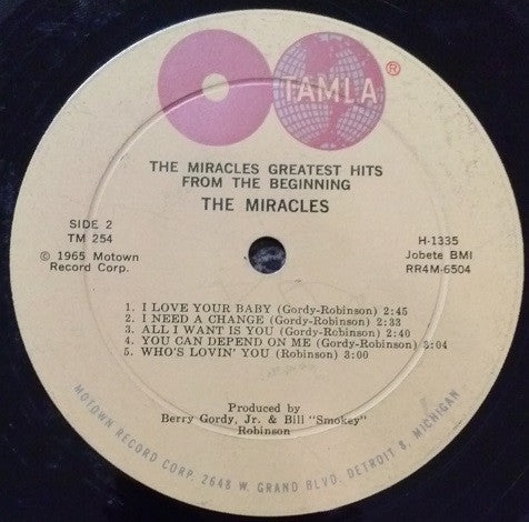 The Miracles : Greatest Hits From The Beginning (2xLP, Comp, Mono, Roc)