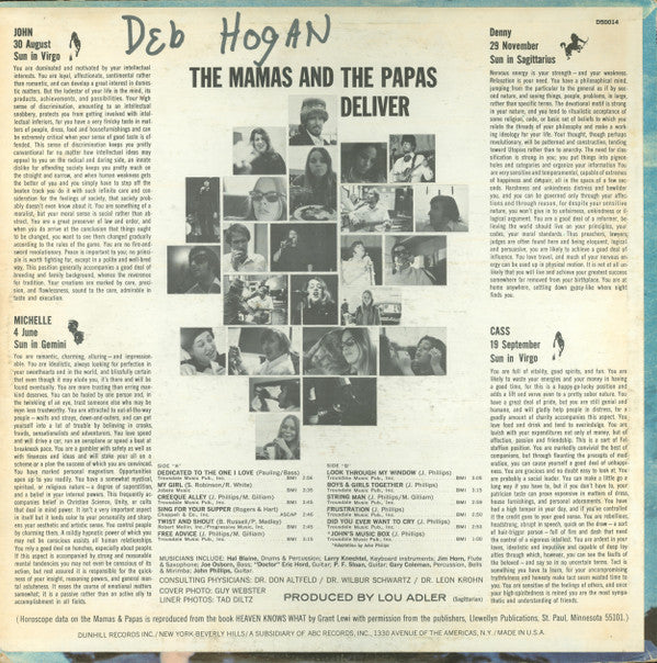The Mamas & The Papas : The Mamas & The Papas Deliver (LP, Album)