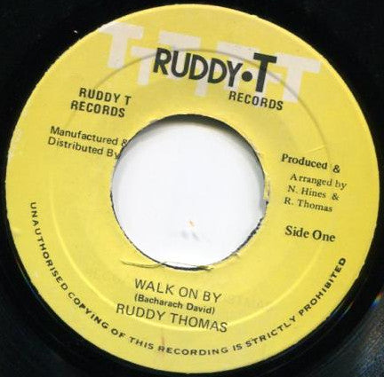 Ruddy Thomas : Walk On By (7", Single)