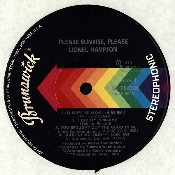 Lionel Hampton : Please Sunrise (LP)