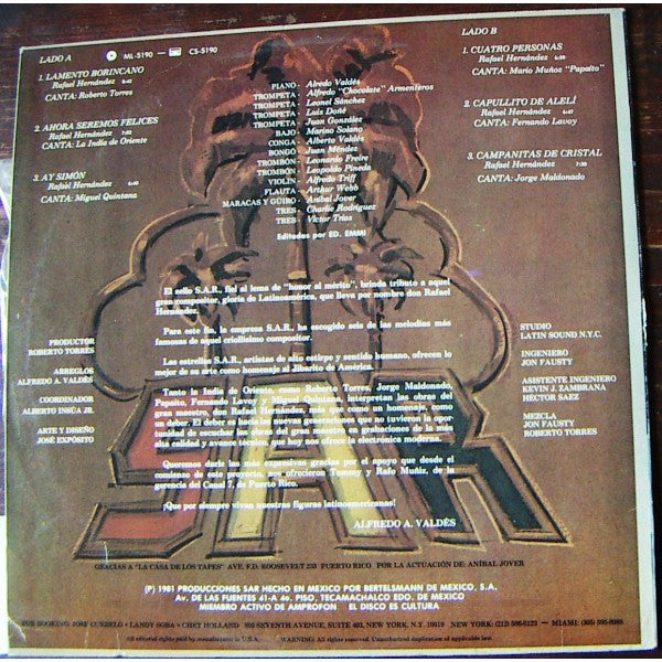 SAR All Stars : SAR All Stars Interpretan A Rafael Hernandez (LP)