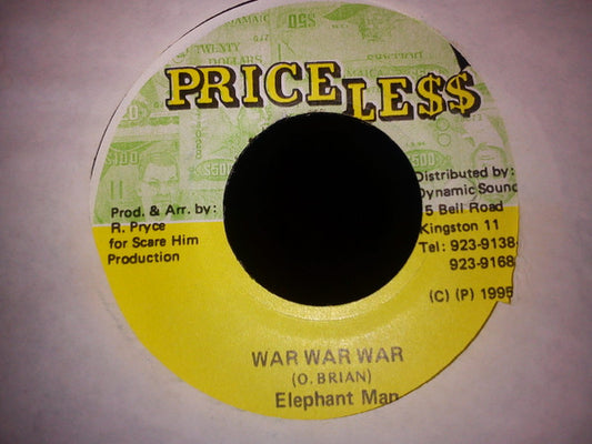 Elephant Man : War War War (7")