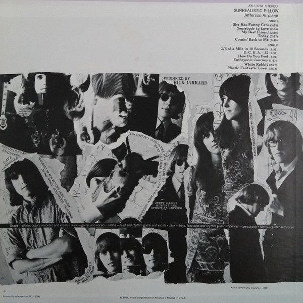 Jefferson Airplane : Surrealistic Pillow (LP, Album, RE, Ind)