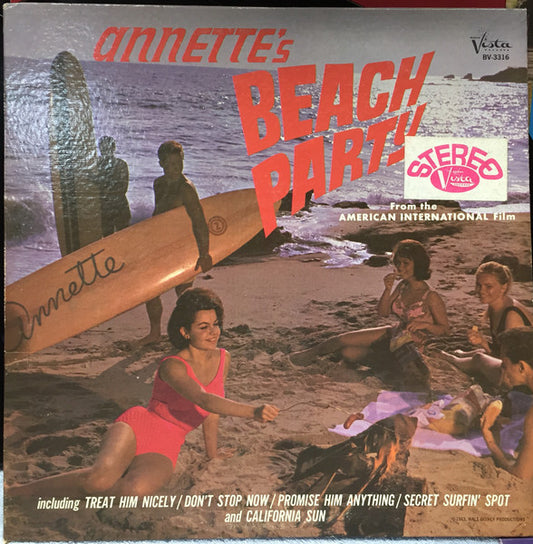 Annette (7) : Annette's Beach Party (LP, Album, RP)