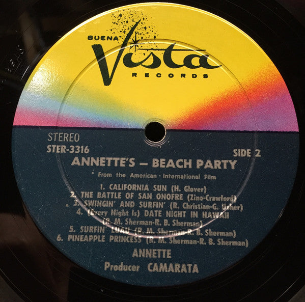 Annette (7) : Annette's Beach Party (LP, Album, RP)