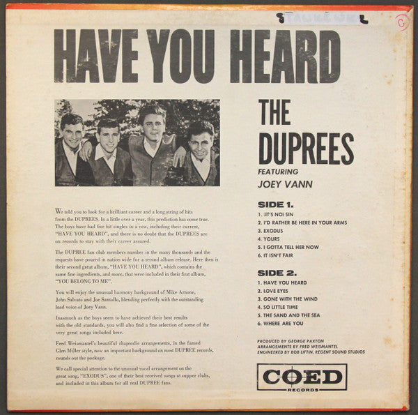The Duprees : Have You Heard (LP)