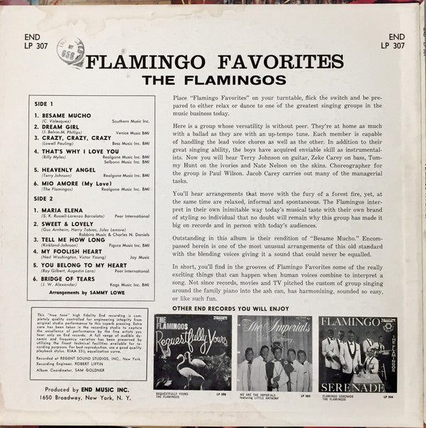 The Flamingos : Flamingo Favorites (LP)