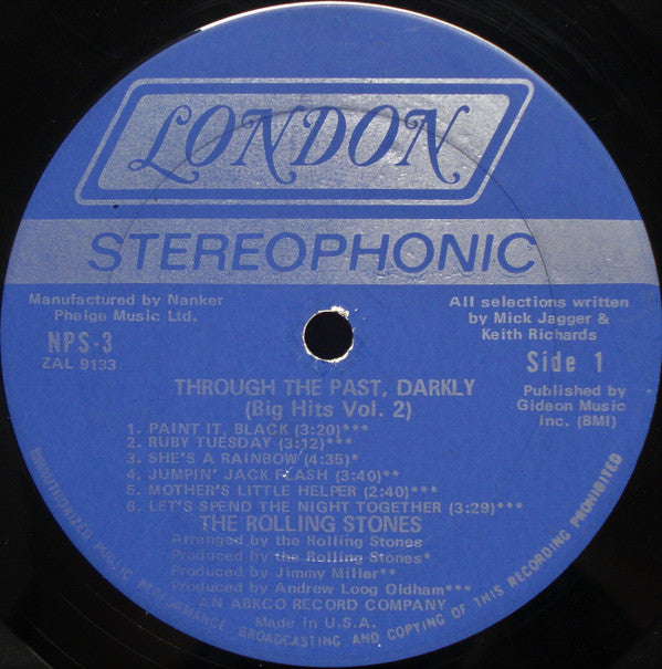 Rolling Stones* : Through The Past, Darkly (Big Hits Vol. 2) (LP, Comp, Oct)