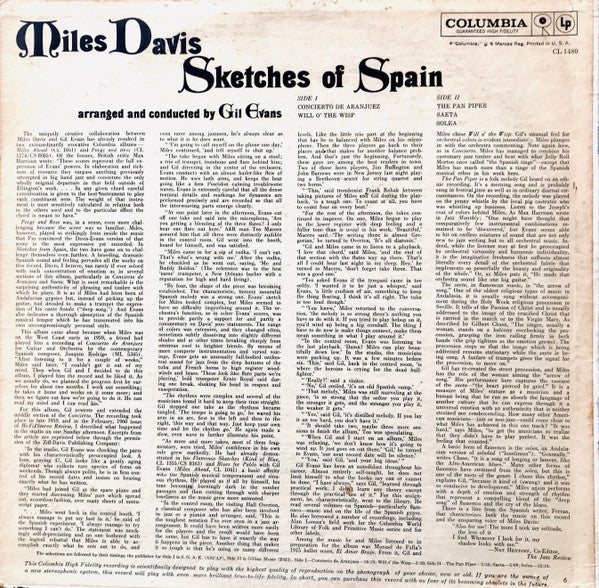 Miles Davis : Sketches Of Spain (LP, Album, Mono, Hol)
