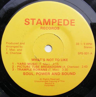 Soul Power & Sound : What's Not To Like (7", 6-T)