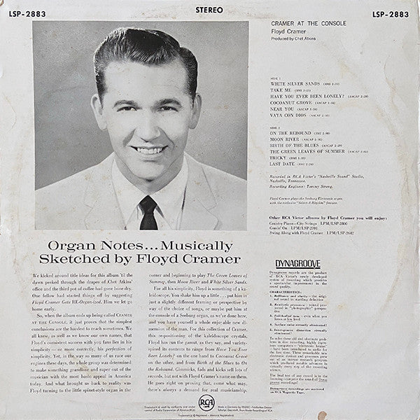 Floyd Cramer : Cramer At The Console (LP, Album)
