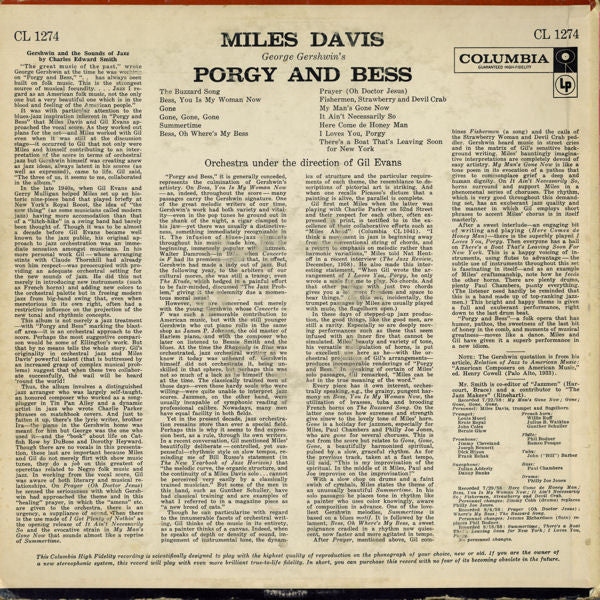 Miles Davis : Porgy And Bess (LP, Album, Mono, Hol)