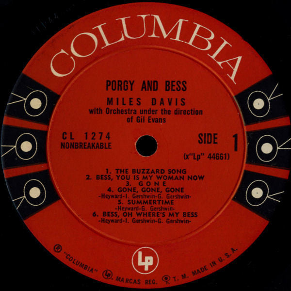 Miles Davis : Porgy And Bess (LP, Album, Mono, Hol)