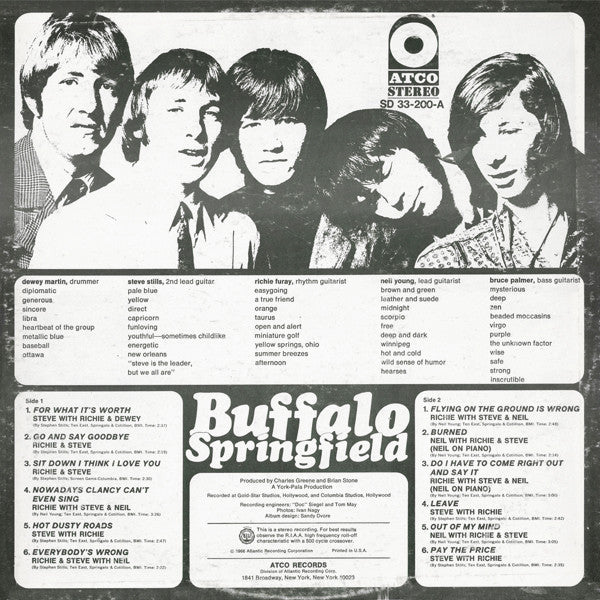 Buffalo Springfield : Buffalo Springfield (LP, Album, RE)