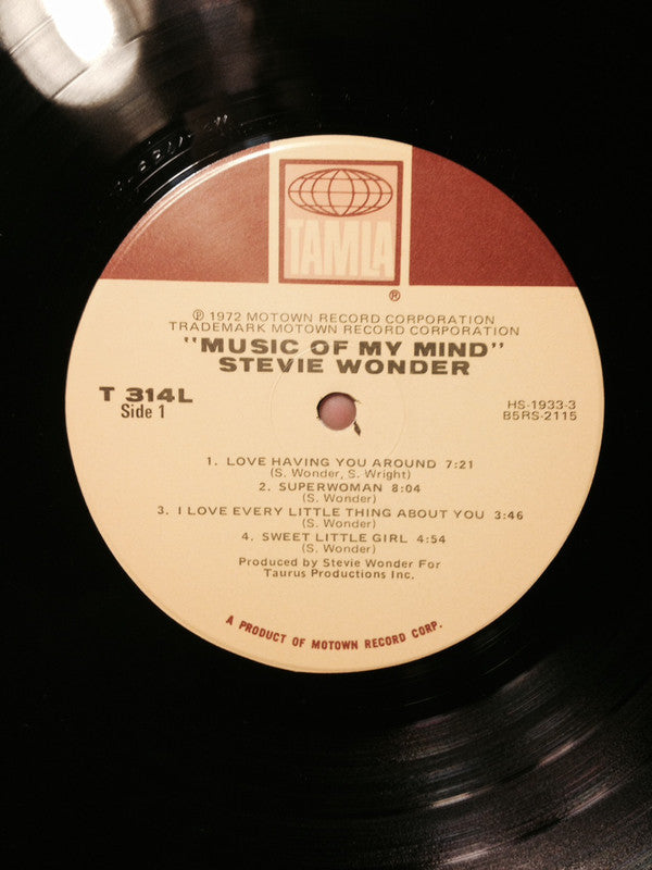 Stevie Wonder : Music Of My Mind (LP, Album, Gat)
