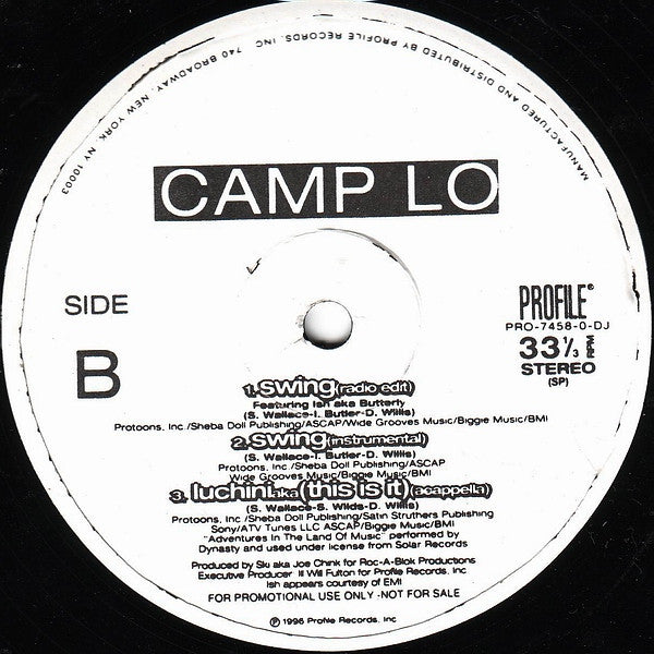 Camp Lo : Luchini AKA (This Is It) / Swing (12", Promo)