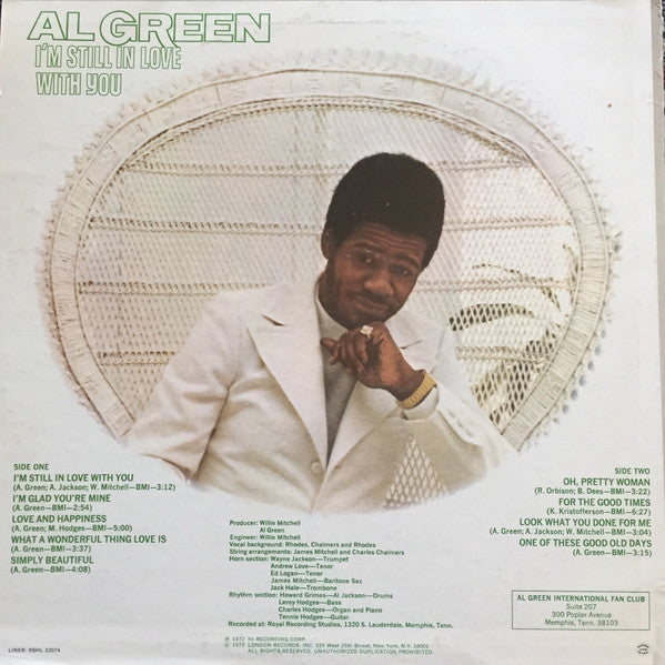 Al Green : I'm Still In Love With You (LP, Album, Club, CRC)
